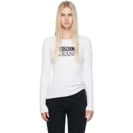 모스키노 Moschino Jeans White Crewneck Sweater 242132F096001