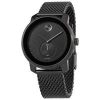 Movado MEN'S Bold Stainless Steel Mesh Black Dial Watch 3600767