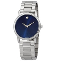 Movado MEN'S Classic Museum Stainless Steel Navy Dial Watch 2100015