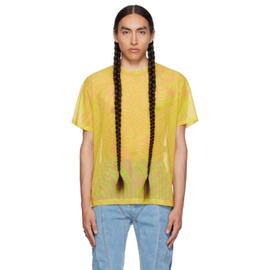 뮈글러 Mugler Pink & Yellow Star T-Shirt 232345M213007