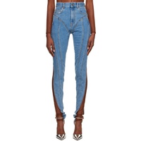 뮈글러 Mugler Blue Paneled Jeans 232345F069032