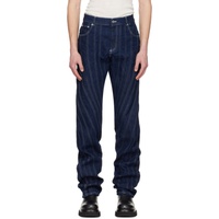 뮈글러 Mugler Navy Spiral Jeans 231345M186005