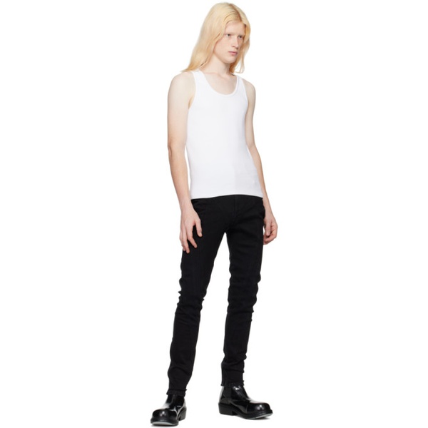  뮈글러 Mugler Black Spiral Jeans 241345M186001