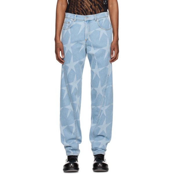  뮈글러 Mugler Blue Star Jeans 241345M186008