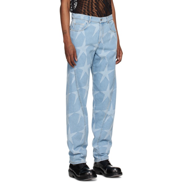  뮈글러 Mugler Blue Star Jeans 241345M186008