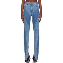 뮈글러 Mugler Blue Spiral Jeans 241345F069011