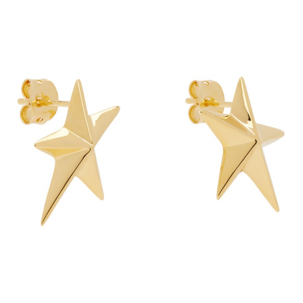  뮈글러 Mugler Gold Armor Earrings 241345F022002