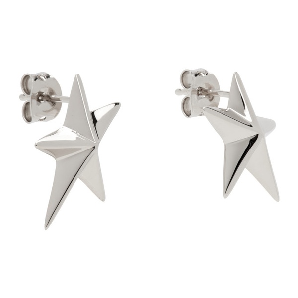  뮈글러 Mugler Silver Armor Earrings 241345F022001