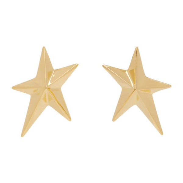  뮈글러 Mugler Gold Armor Earrings 241345F022003