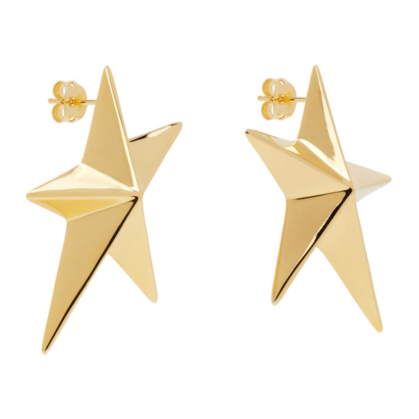  뮈글러 Mugler Gold Armor Earrings 241345F022003