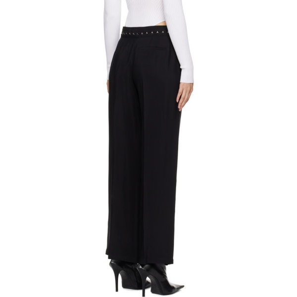  뮈글러 Mugler Black Hook & Eye Trousers 241345F087008