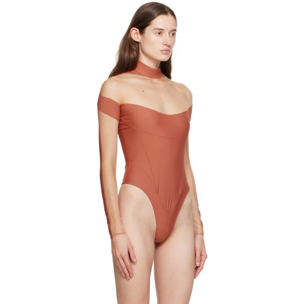  뮈글러 Mugler Pink Illusion Bodysuit 241345F358025