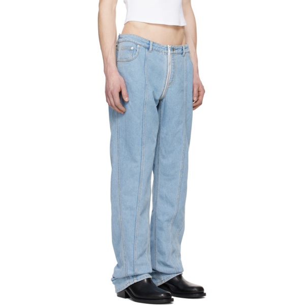  뮈글러 Mugler Blue Zip Jeans 241345M186013