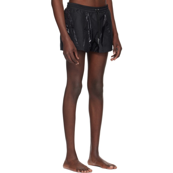  뮈글러 Mugler Black Paneled Swim Shorts 241345M208001