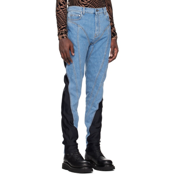  뮈글러 Mugler Blue Spiral Jeans 231345M186002