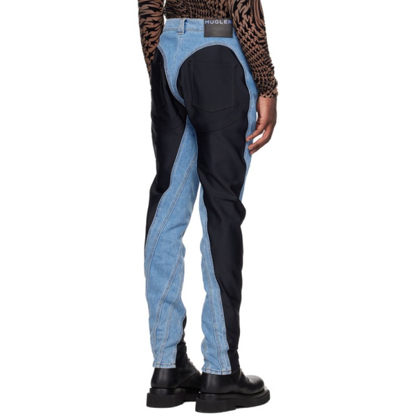  뮈글러 Mugler Blue Spiral Jeans 231345M186002