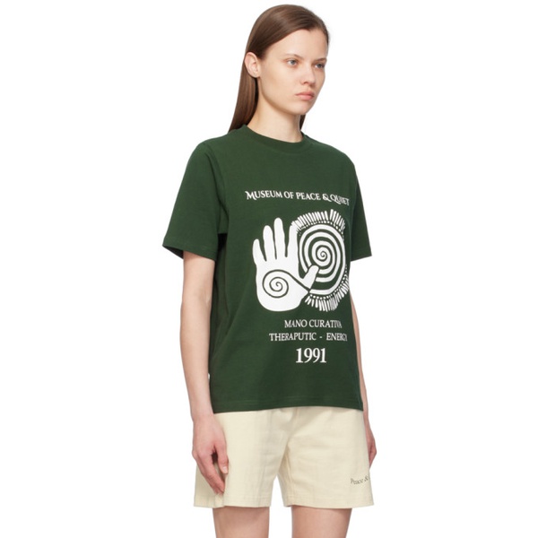 뮤지엄 오브 피스 앤 콰이엇 Museum of Peace & Quiet Green Mano Curativa T-Shirt 241554F110004