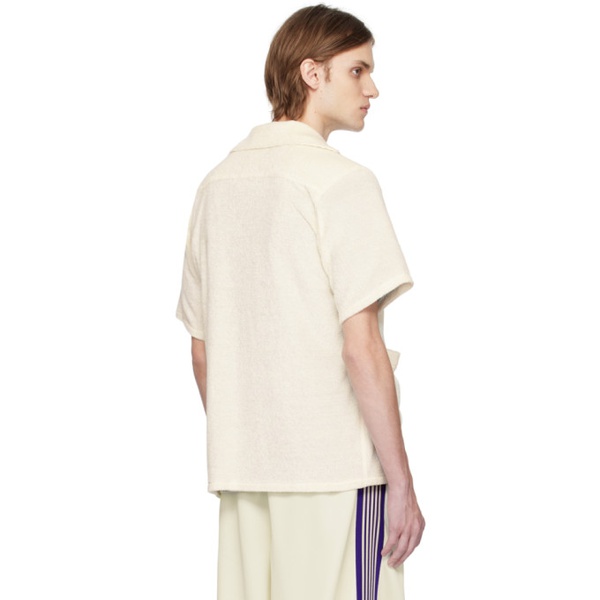  니들스 NEEDLES 오프화이트 Off-White Open Spread Collar Shirt 231821M192030