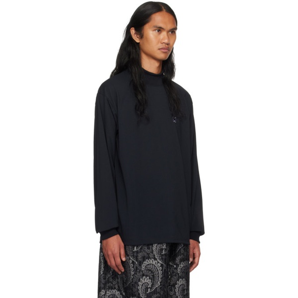  니들스 NEEDLES Black Embroidered Long Sleeve T-Shirt 232821M213014
