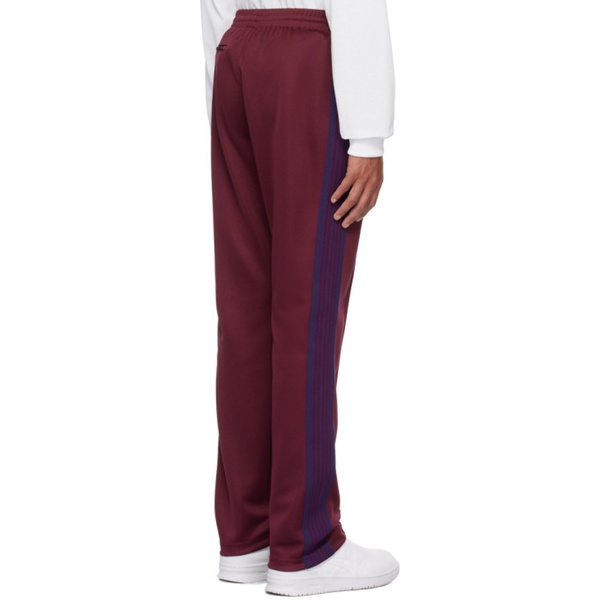  니들스 NEEDLES Burgundy Drawstring Track Pants 232821M190013