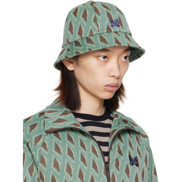  니들스 NEEDLES Green Bermuda Bucket Hat 241821M140006