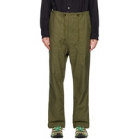 니들스 NEEDLES Green String Fatigue Trousers 232821F087001