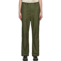 니들스 NEEDLES Green Fatigue Trousers 231821F087006