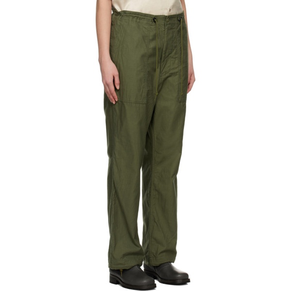  니들스 NEEDLES Green Fatigue Trousers 231821F087006
