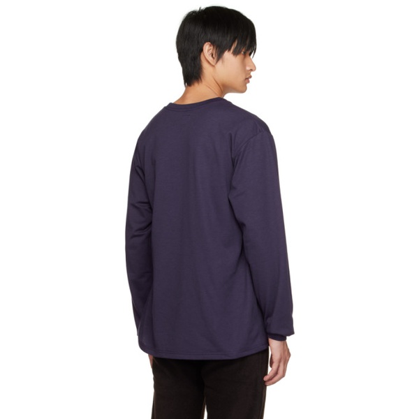  니들스 NEEDLES Purple Crewneck Long Sleeve T-Shirt 222821M213022