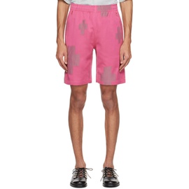 니들스 NEEDLES Pink Drawstring Shorts 231821M193002