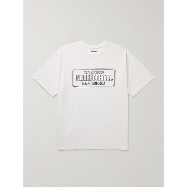  네이버후드상판 NEIGHBORHOOD Logo-Print Cotton-Jersey T-Shirt 1647597324684005