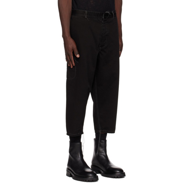  NICOLAS ANDREAS TARALIS Black Loose Thread Trousers 232579M191000