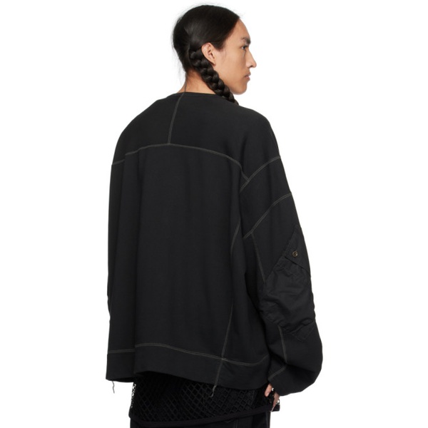  NICOLAS ANDREAS TARALIS Black Oversized Sweatshirt 232579M204000