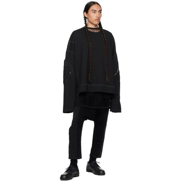 NICOLAS ANDREAS TARALIS Black Oversized Sweatshirt 232579M204000