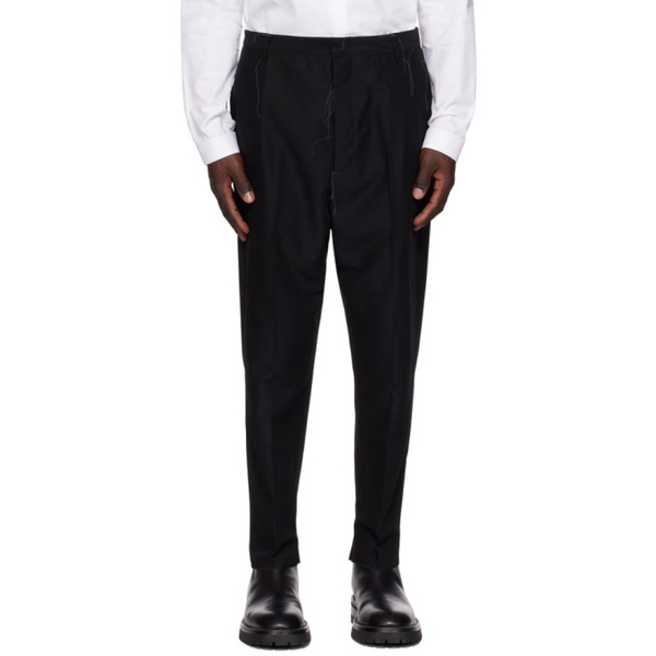 NICOLAS ANDREAS TARALIS Black Single-Pleat Trousers 232579M191001
