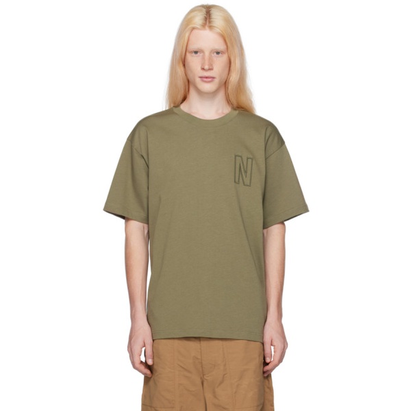  노스 프로젝트 NORSE PROJECTS Khaki Simon T-Shirt 241116M213002