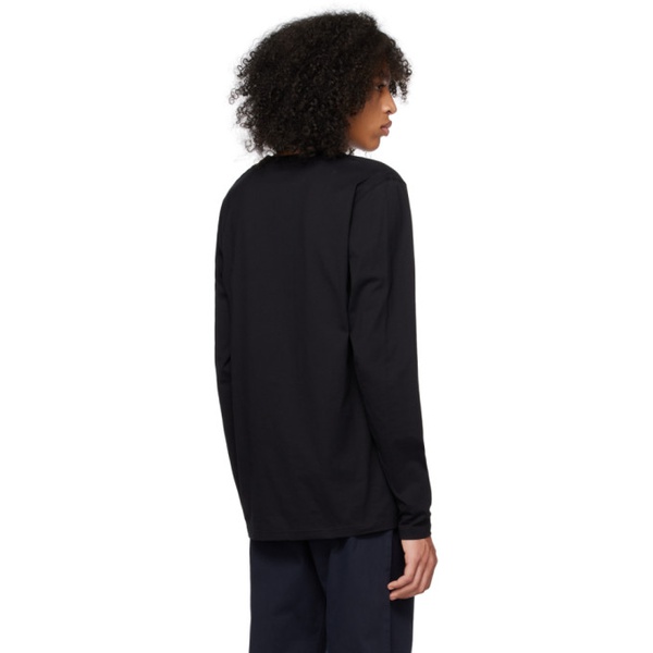  노스 프로젝트 NORSE PROJECTS Black Niels Long Sleeve T-Shirt 231116M213020