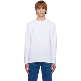 노스 프로젝트 NORSE PROJECTS White Niels Standard Long Sleeve T-Shirt 222116M213019