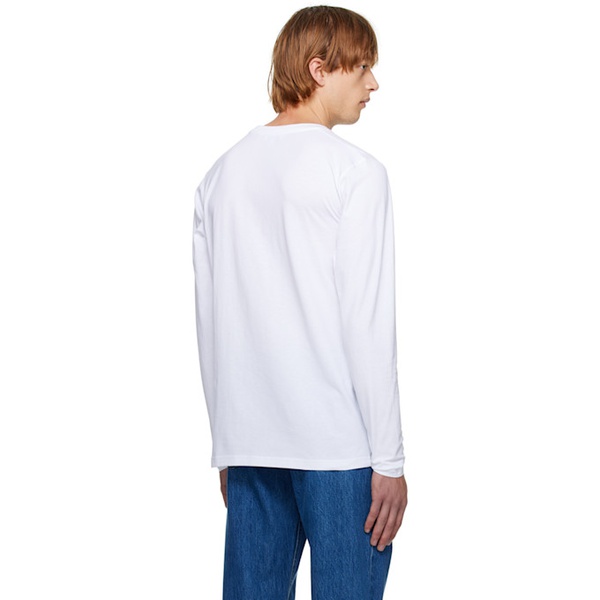  노스 프로젝트 NORSE PROJECTS White Niels Standard Long Sleeve T-Shirt 222116M213019