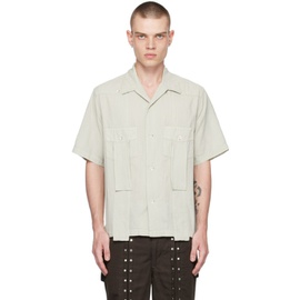 NVRFRGT Green Garment-Dyed Shirt 231072M192015