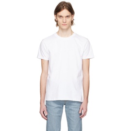 네이키드 앤 페이머스 데님 Naked & FA모우 MOUS Denim White Circular T-Shirt 231527M213000