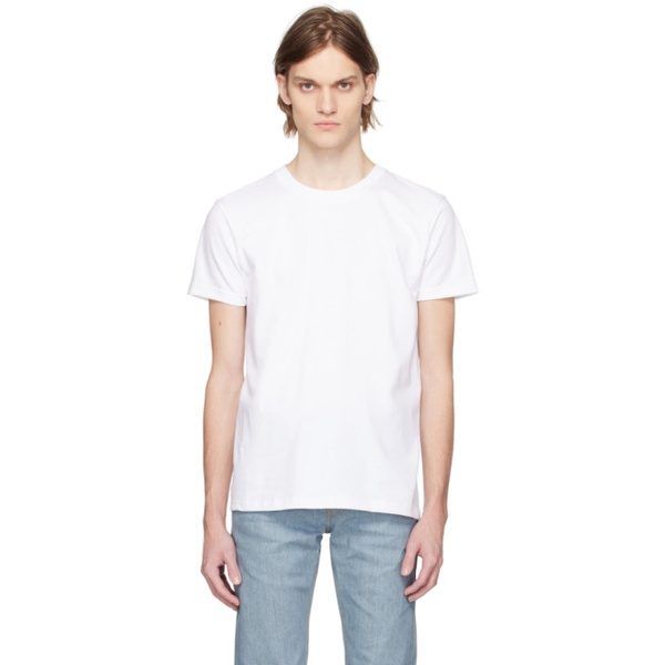  네이키드 앤 페이머스 데님 Naked & FA모우 MOUS Denim White Circular T-Shirt 231527M213000