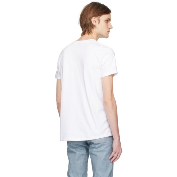  네이키드 앤 페이머스 데님 Naked & FA모우 MOUS Denim White Circular T-Shirt 231527M213000