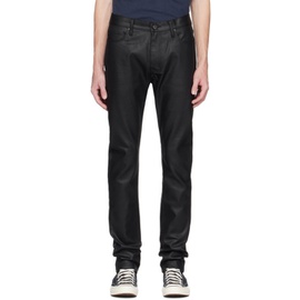 네이키드 앤 페이머스 데님 Naked & FA모우 MOUS Denim Black High-Rise Stacked Guy Jeans 231527M186046