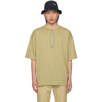 나나미카 Nanamica Yellow Micro Stripe T-Shirt 241467M213016