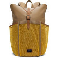 나나미카 Nanamica Beige & Yellow Water-Repellent Backpack 241467M166003