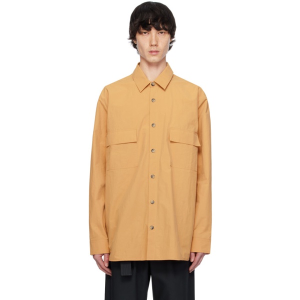  나누쉬카 Nanushka Orange Jari Shirt 241845M192013