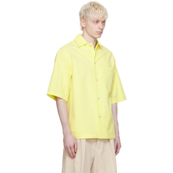 나누쉬카 Nanushka Yellow Caspian Shirt 241845M192007