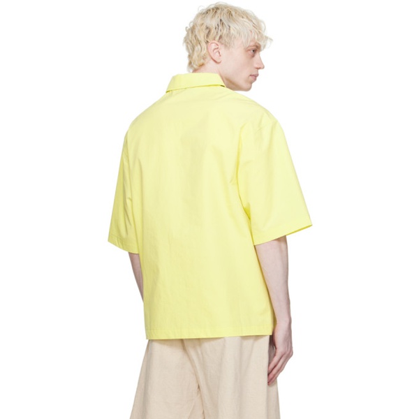  나누쉬카 Nanushka Yellow Caspian Shirt 241845M192007