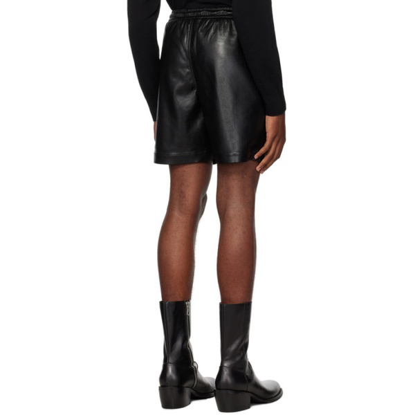  나누쉬카 Nanushka Black Doxxi Vegan Leather Shorts 232845M193003